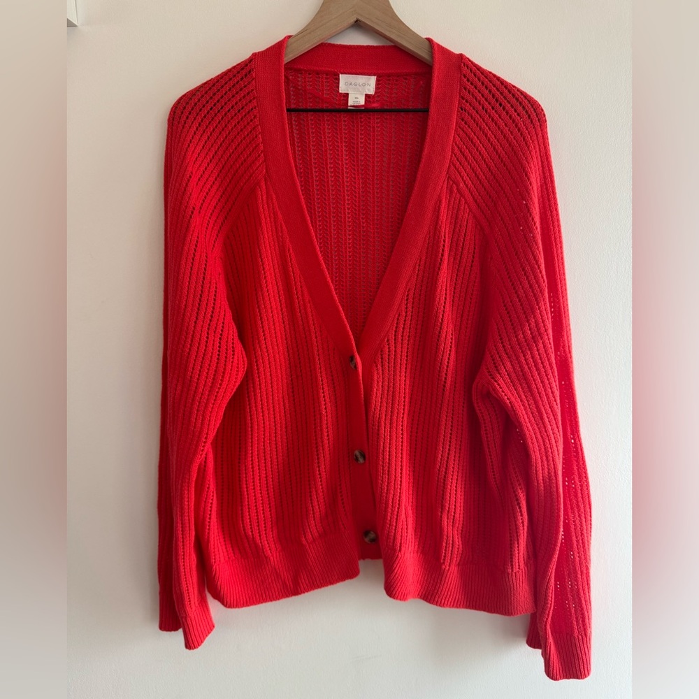 Caslon Vibrant Red Women's Cardigan